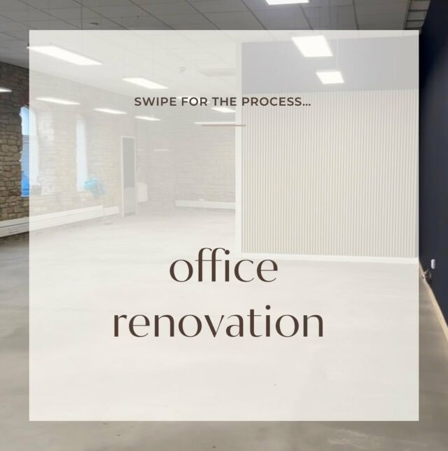 SWIPE/// 
This was an 8 week process - the refurbishment of one of our larger spaces at #Lindley for @paladinagency. If you are in the market for space, we do have a couple of spots coming up, so please do DM us if you’d like to go on the mailing list.
